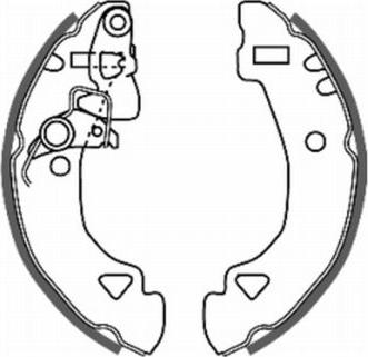 ABE C0F008ABE - Комплект тормозных колодок, барабанные autospares.lv