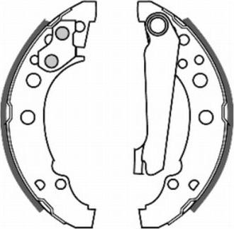 ABE C0W001ABE - Комплект тормозных колодок, барабанные autospares.lv