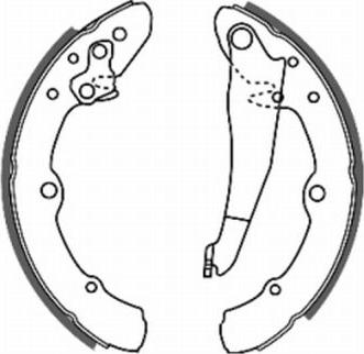 ABE C0W014ABE - Комплект тормозных колодок, барабанные autospares.lv