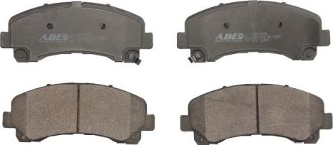 ABE C19014ABE - Тормозные колодки, дисковые, комплект autospares.lv