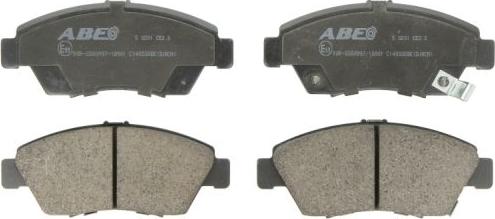 ABE C14033ABE - Тормозные колодки, дисковые, комплект autospares.lv