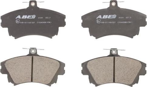 ABE C15043ABE - Тормозные колодки, дисковые, комплект autospares.lv