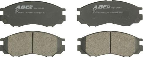 ABE C15000ABE - Тормозные колодки, дисковые, комплект autospares.lv