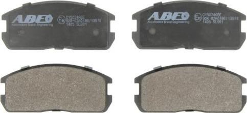 ABE C15024ABE - Тормозные колодки, дисковые, комплект autospares.lv
