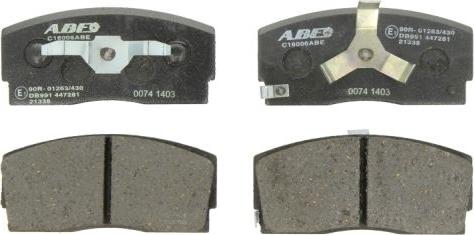 ABE C16006ABE - Тормозные колодки, дисковые, комплект autospares.lv