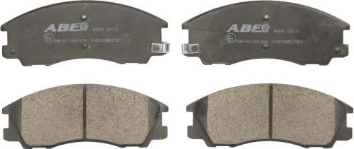 ABE C10512ABE - Тормозные колодки, дисковые, комплект autospares.lv