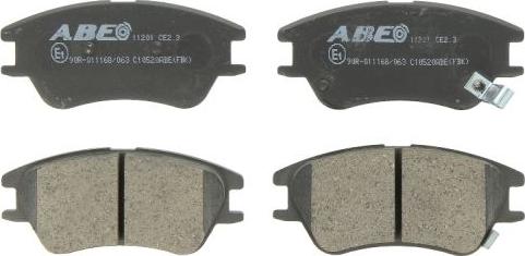 ABE C10520ABE - Тормозные колодки, дисковые, комплект autospares.lv