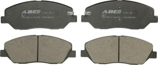ABE C10521ABE - Тормозные колодки, дисковые, комплект autospares.lv