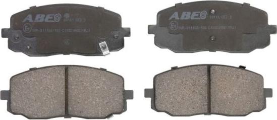 ABE C10320ABE - Тормозные колодки, дисковые, комплект autospares.lv