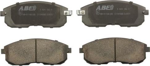 ABE C11044ABE - Тормозные колодки, дисковые, комплект autospares.lv