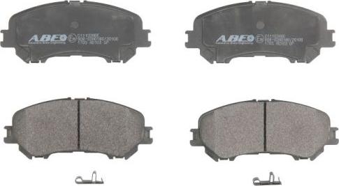 ABE C11102ABE - Тормозные колодки, дисковые, комплект autospares.lv