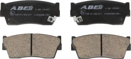 ABE C18006ABE - Тормозные колодки, дисковые, комплект autospares.lv