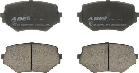 ABE C18001ABE - Тормозные колодки, дисковые, комплект autospares.lv