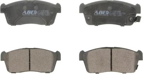 ABE C18016ABE - Тормозные колодки, дисковые, комплект autospares.lv