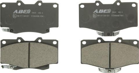 ABE C12089ABE - Тормозные колодки, дисковые, комплект autospares.lv