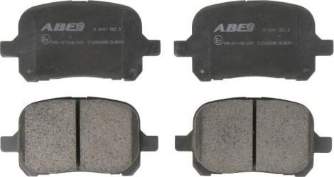 ABE C12083ABE - Тормозные колодки, дисковые, комплект autospares.lv