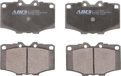 ABE C12036ABE - Тормозные колодки, дисковые, комплект autospares.lv