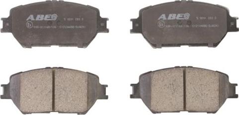 ABE C12104ABE - Тормозные колодки, дисковые, комплект autospares.lv