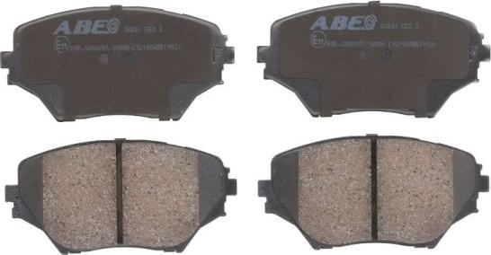 ABE C12100ABE - Тормозные колодки, дисковые, комплект autospares.lv