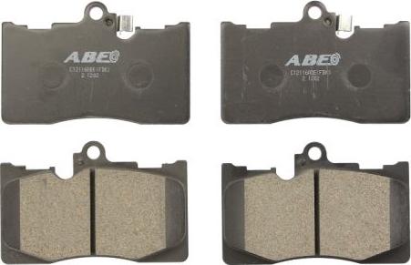 ABE C12116ABE - Тормозные колодки, дисковые, комплект autospares.lv