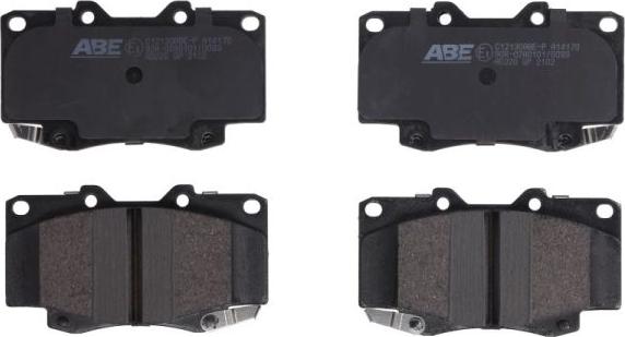 ABE C12130ABE-P - Тормозные колодки, дисковые, комплект autospares.lv