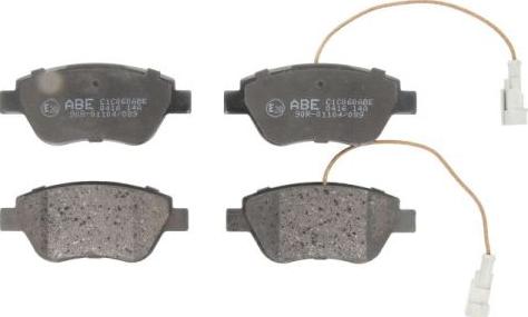 ABE C1C060ABE - Тормозные колодки, дисковые, комплект autospares.lv