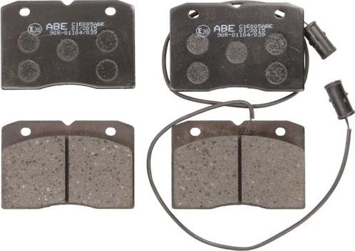 ABE C1E005ABE - Тормозные колодки, дисковые, комплект autospares.lv