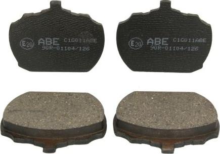 ABE C1G011ABE - Тормозные колодки, дисковые, комплект autospares.lv