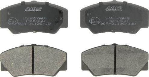 ABE C1G022ABE - Тормозные колодки, дисковые, комплект autospares.lv