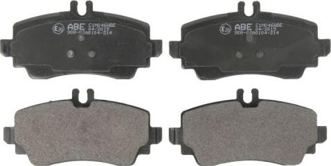 ABE C1M046ABE - Тормозные колодки, дисковые, комплект autospares.lv