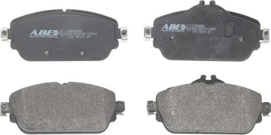 ABE C1M069ABE - Тормозные колодки, дисковые, комплект autospares.lv