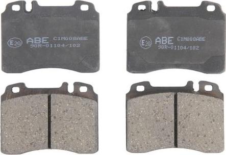 ABE C1M008ABE - Тормозные колодки, дисковые, комплект autospares.lv
