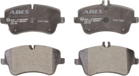 ABE C1M025ABE - Тормозные колодки, дисковые, комплект autospares.lv