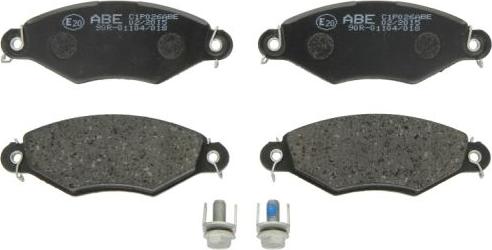 ABE C1P026ABE - Тормозные колодки, дисковые, комплект autospares.lv