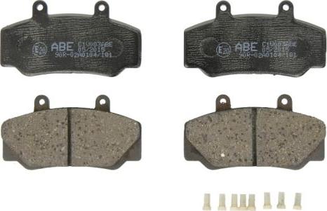 ABE C1V003ABE - Тормозные колодки, дисковые, комплект autospares.lv