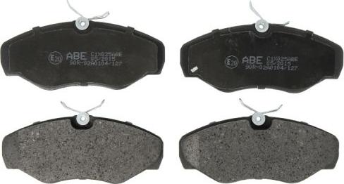 ABE C1X025ABE - Тормозные колодки, дисковые, комплект autospares.lv