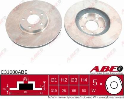 ABE C31088ABE - Тормозной диск autospares.lv