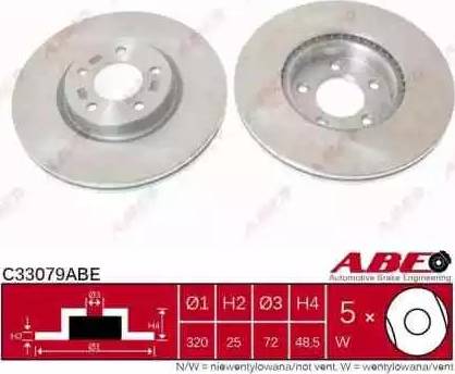 ABE C33079ABE - Тормозной диск autospares.lv