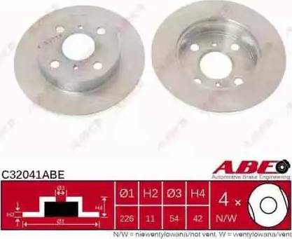 ABE C32041ABE - Тормозной диск autospares.lv