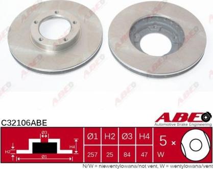 ABE C32106ABE - Тормозной диск autospares.lv