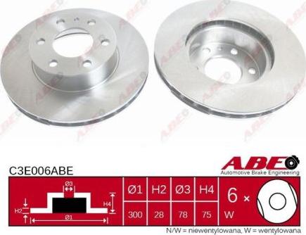 ABE C3E006ABE - Тормозной диск autospares.lv