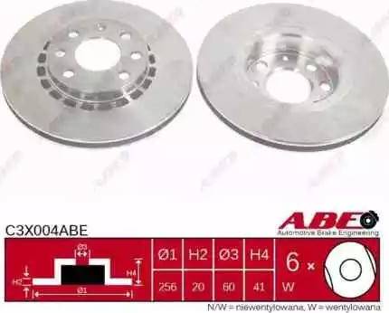 ABE C3X004ABE - Тормозной диск autospares.lv