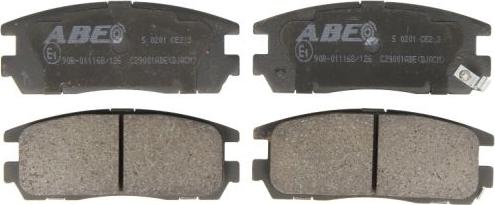 ABE C29001ABE - Тормозные колодки, дисковые, комплект autospares.lv