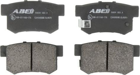 ABE C24005ABE - Тормозные колодки, дисковые, комплект autospares.lv