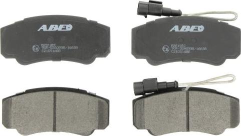 ABE C21051ABE - Тормозные колодки, дисковые, комплект autospares.lv