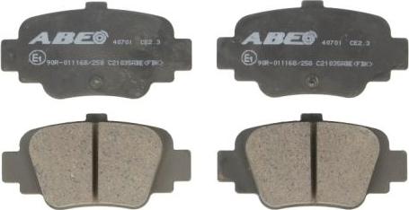 ABE C21035ABE - Тормозные колодки, дисковые, комплект autospares.lv