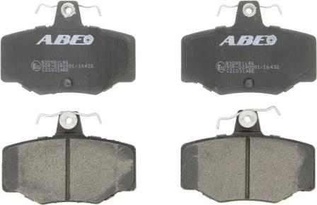 ABE C21031ABE - Тормозные колодки, дисковые, комплект autospares.lv