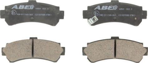 ABE C21037ABE - Тормозные колодки, дисковые, комплект autospares.lv