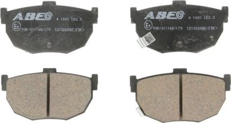 ABE C21026ABE - Тормозные колодки, дисковые, комплект autospares.lv