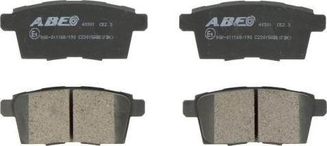 ABE C23015ABE - Тормозные колодки, дисковые, комплект autospares.lv